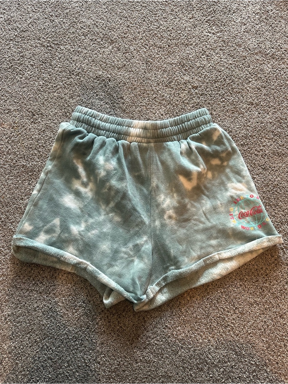 Coca Cola Women's Mint Tie-Dye Lounge Shorts